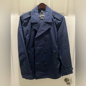 EXPRESS MENS CLASSIC NAVY BLUE PEACOAT